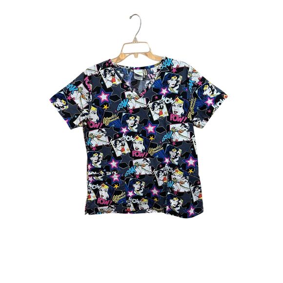 Wonder Women Scrub Top Women’s Size M - Picture 1 of 5
